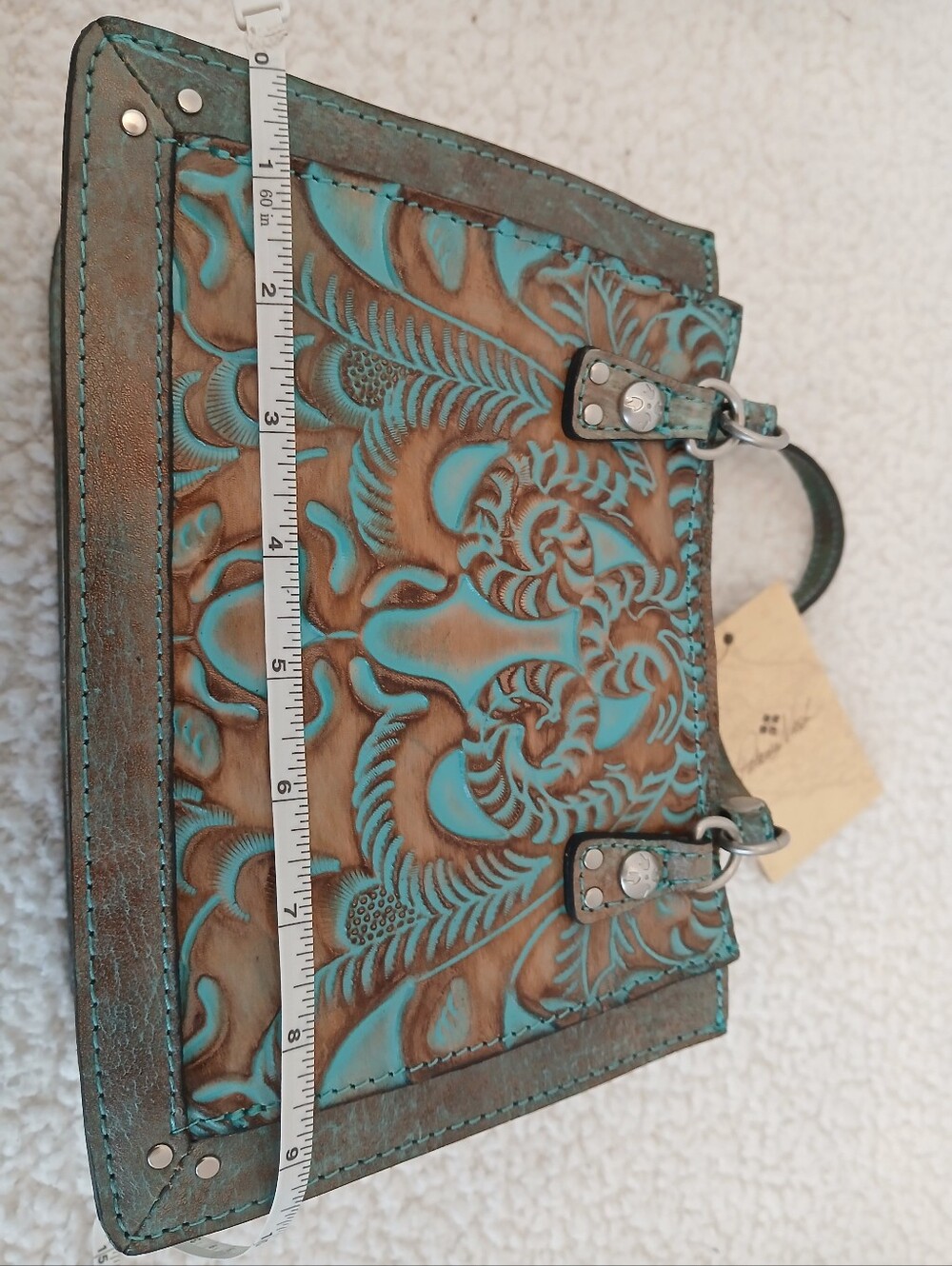 Patricia Nash Corana Tooled Turquoise NWT - Picture 8 of 9